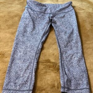 Lululemon Wunder Under high rise black & white speckled leggings- size 6